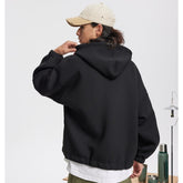 Unisex Jacket Relaxed-Fit Hoodie Top Coat Cotton Sweater Jacket